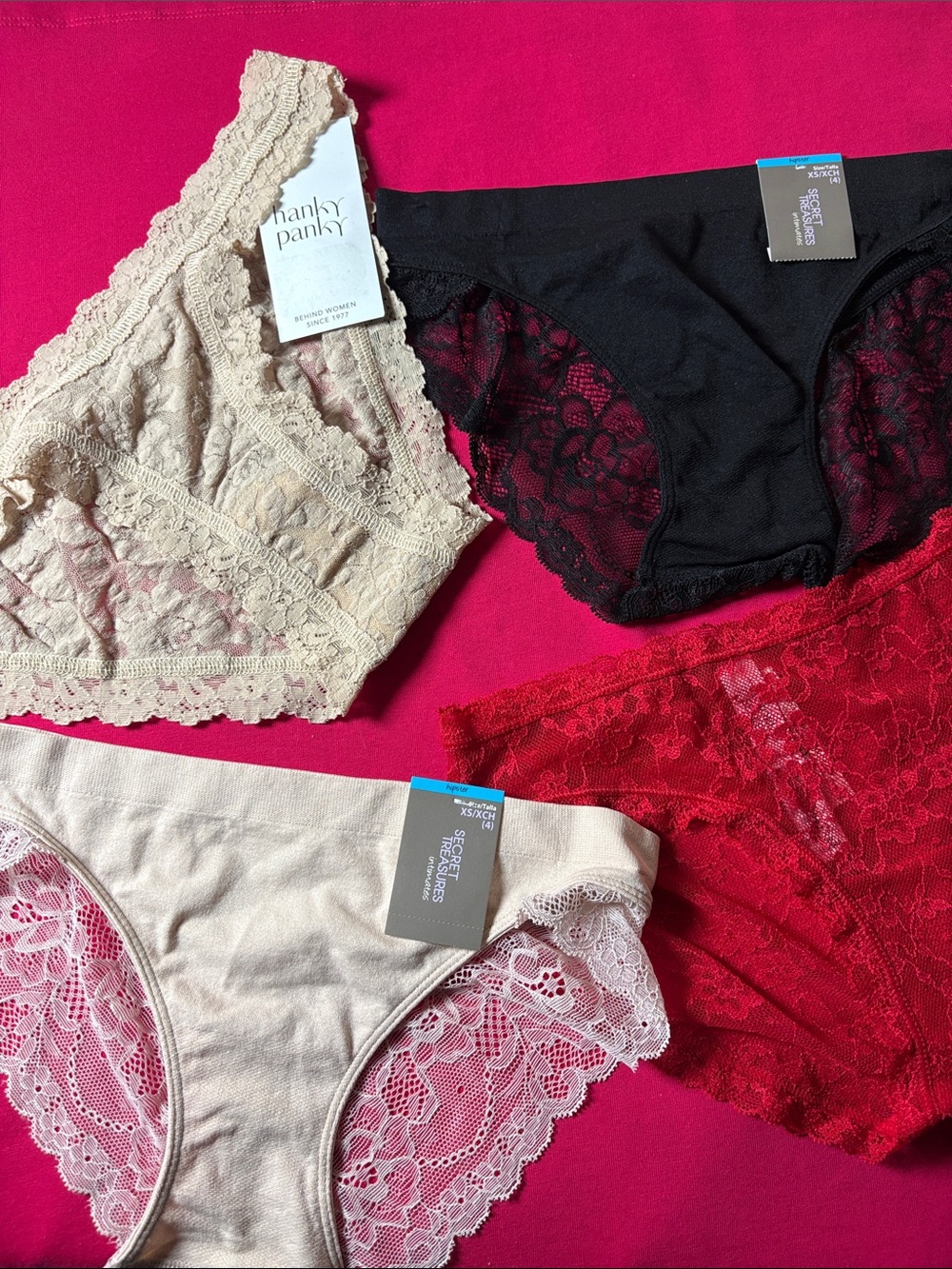 Women’s Bikini Panty Set - Beige, Black, Red